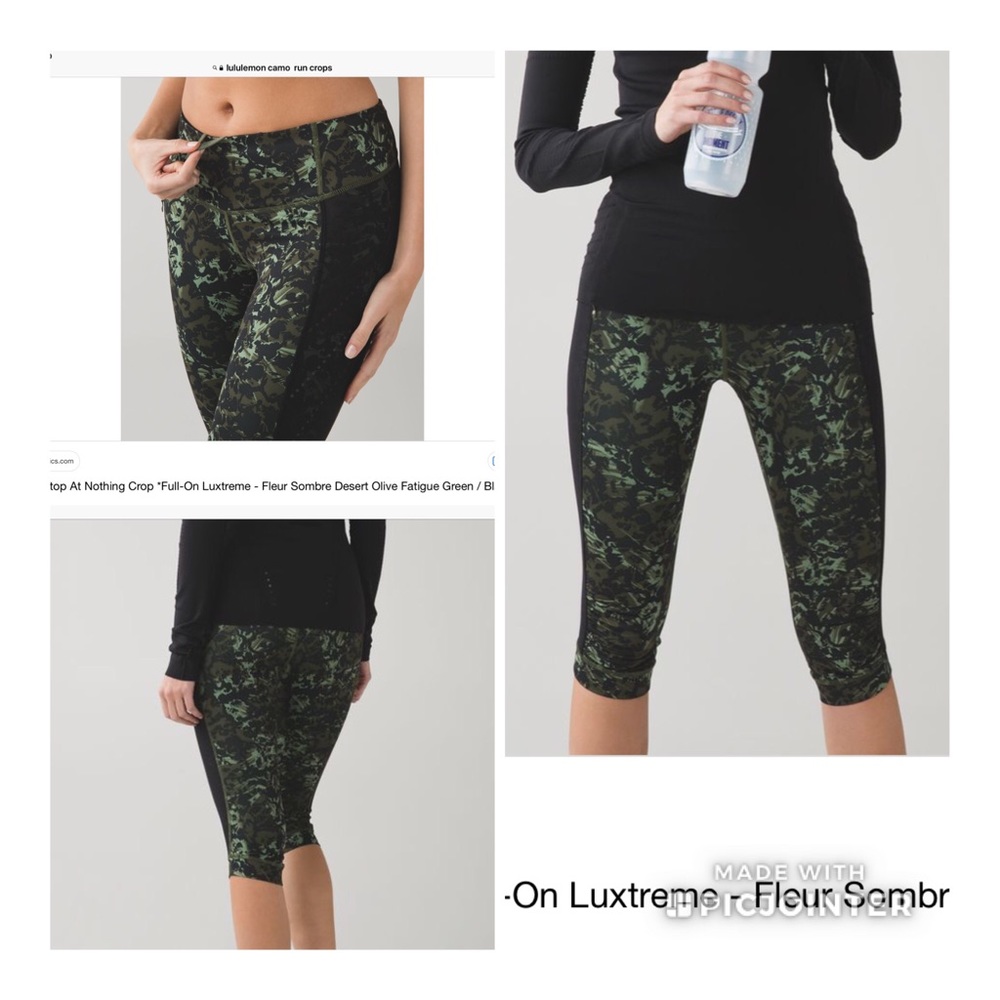 LULULEMON stop at nothing crop full- on luxtreme
